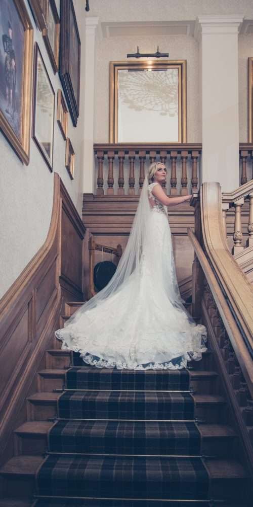 Hannah at Murrayshall House Hotel, dress by Katys Company, Perth 2