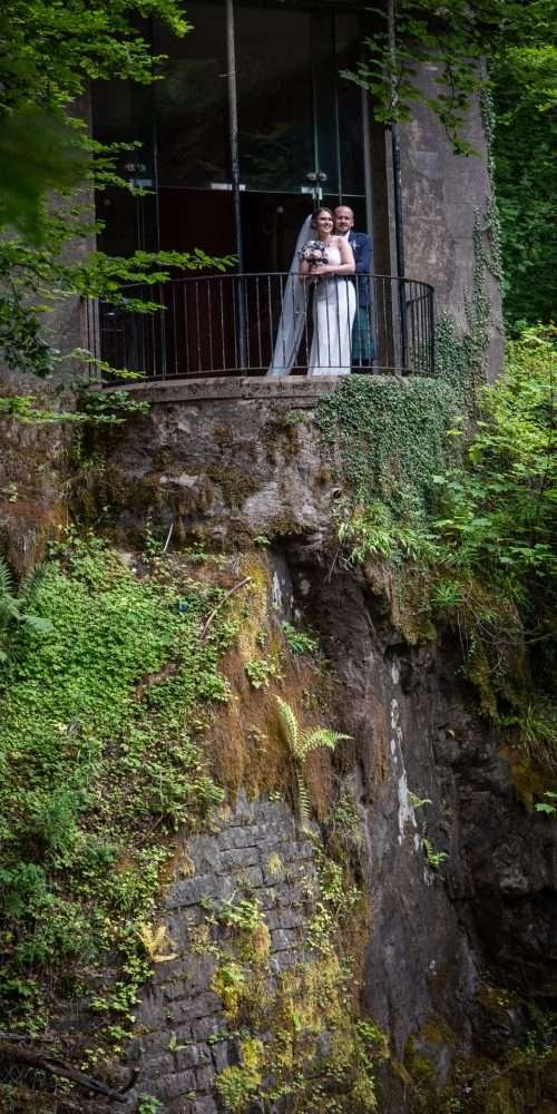 Conor and Lisa, ceremony at The Hermitage near Dunkeld 2
