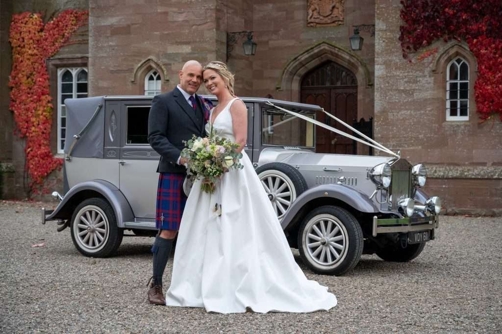 Wedding photo at Scone Palace