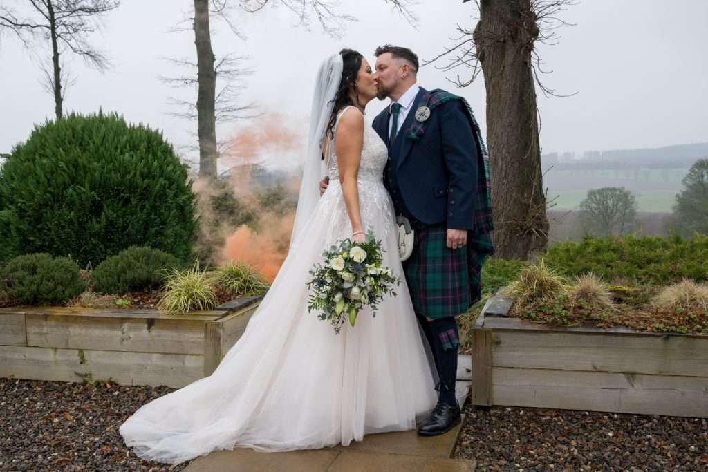 Murrayshall wedding couple - Kieran and Lesley