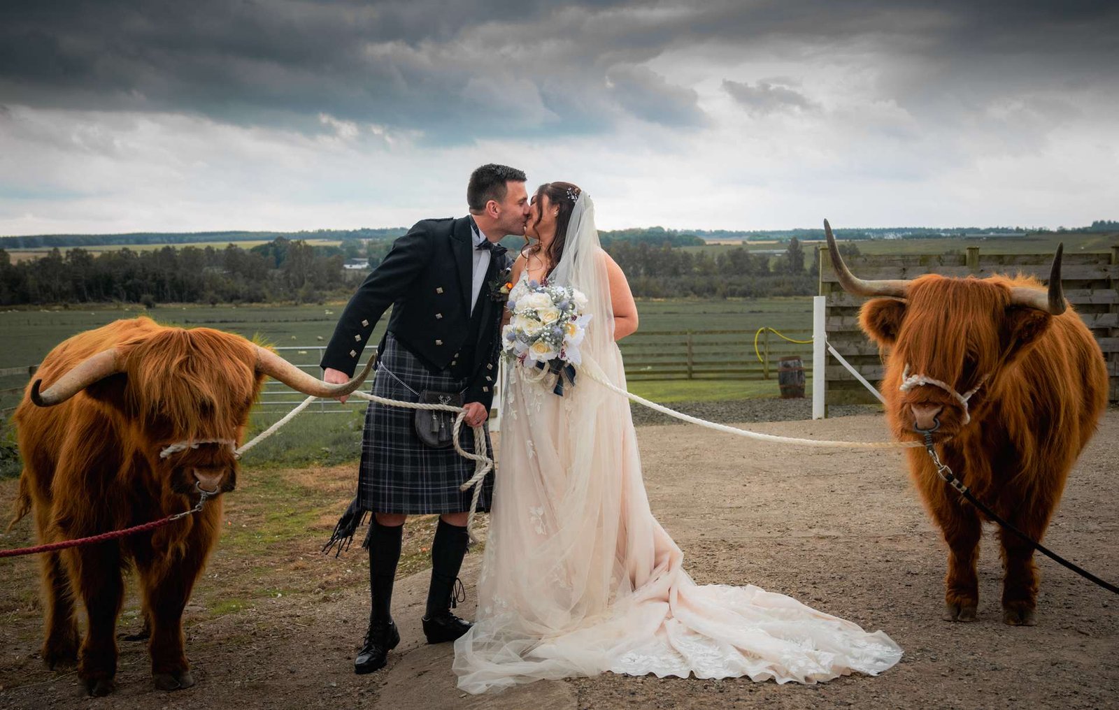 Guiselle and Daniel at Bachilton Barn