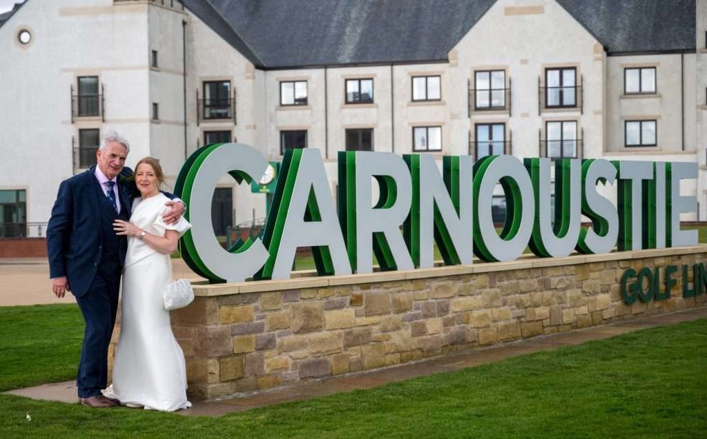 John and Aileen at Carnoustie Golf Club 9