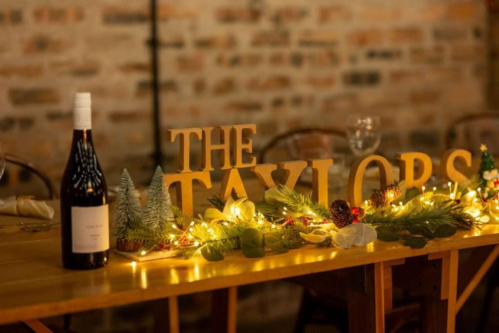 Christmas time wedding in a barn, Montrose Scotland