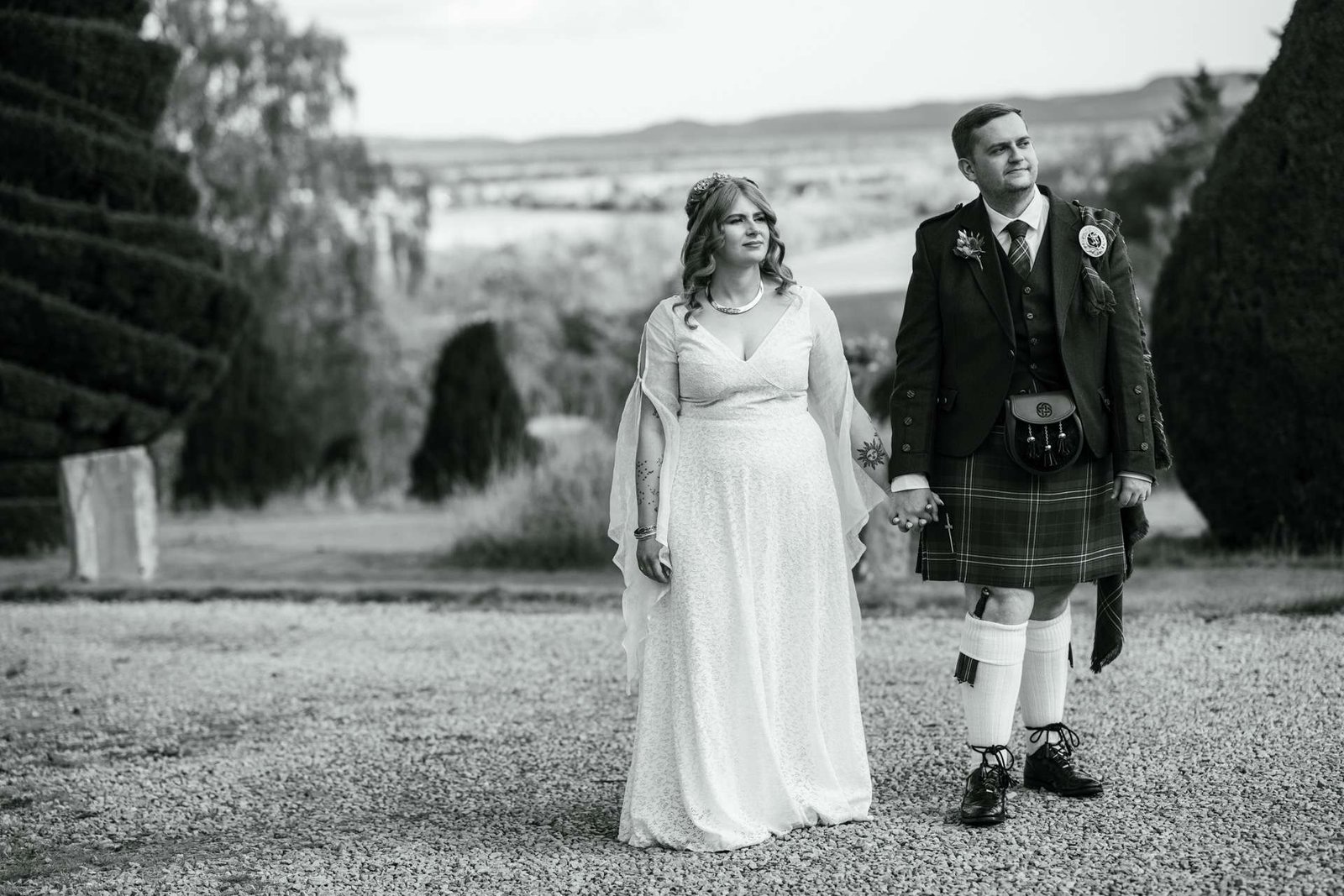 Leanne and Arron get married at Fingask Castle