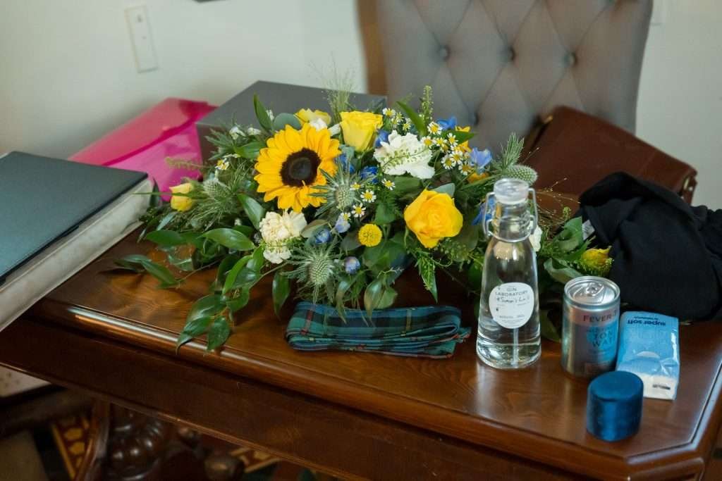 Simon and Carol an elopement at Cromlix Hotel 3